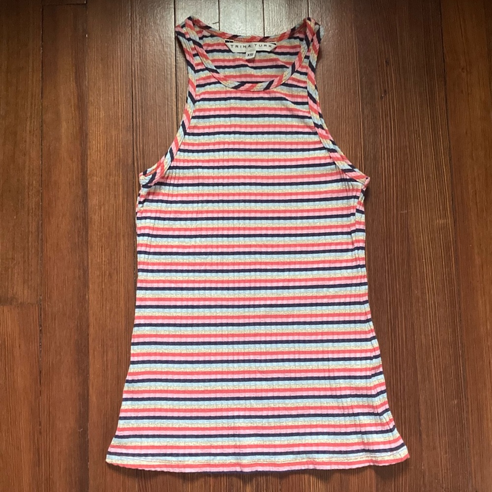 Trina Turk Edgewater stripe tank top